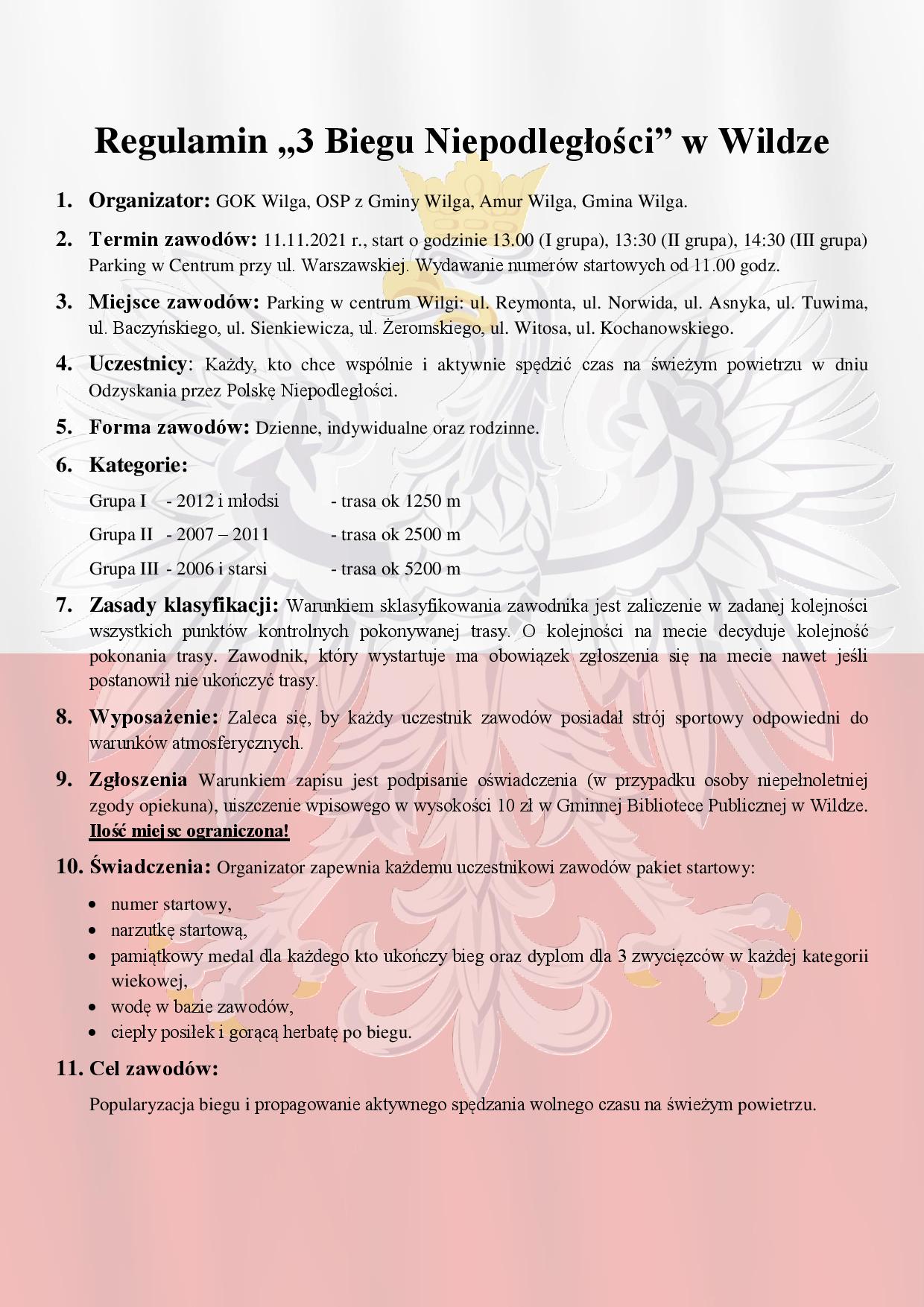 Regulamin biegu 001