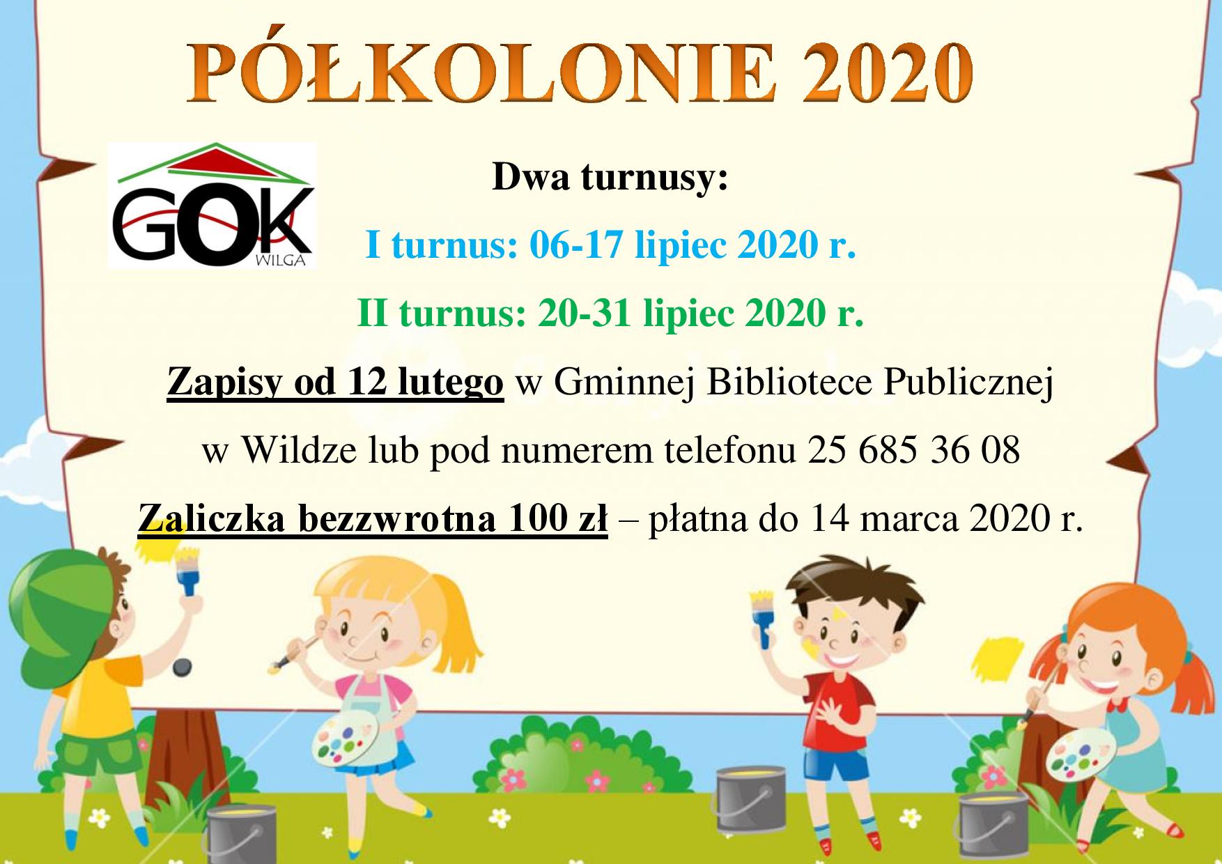 polkolonie 2020 zapisy